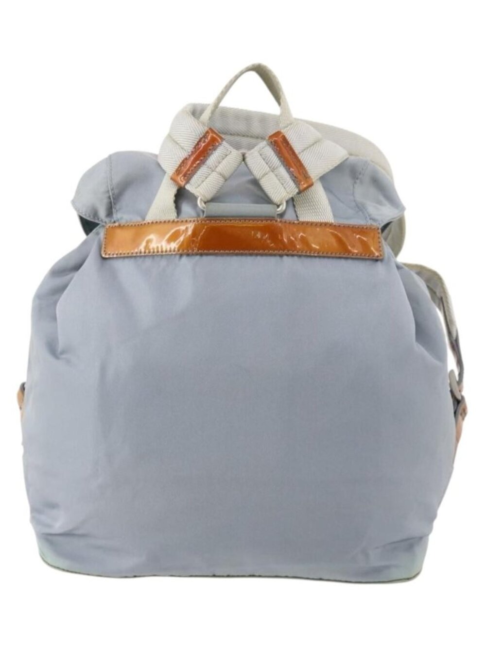 PRADA Backpack Nylon Light Blue Silver - Picture 2 of 16